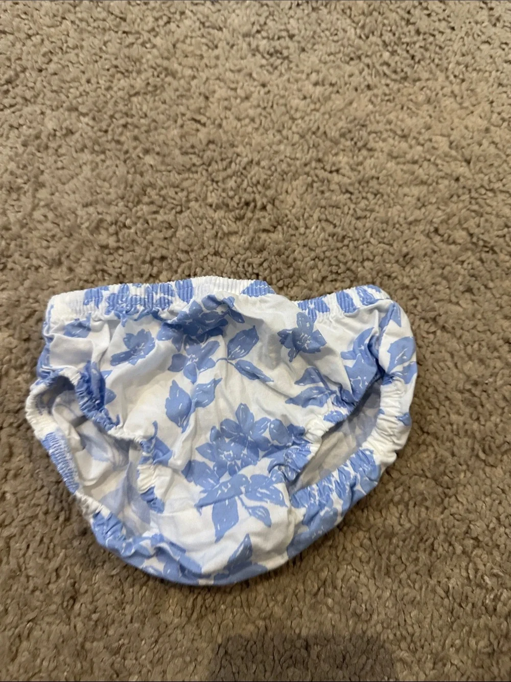 Baby Floral Dress & Bloomers - Blue White